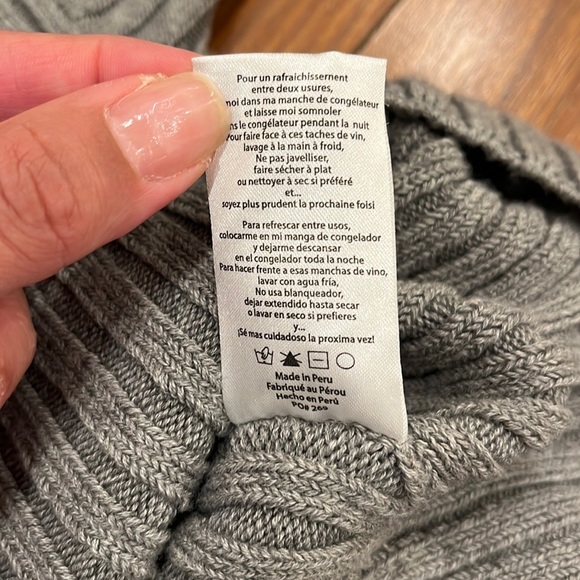 LUNYA Cozy Pima Alpaca Cotton Grey Pullover Sweater - Picture 13 of 13